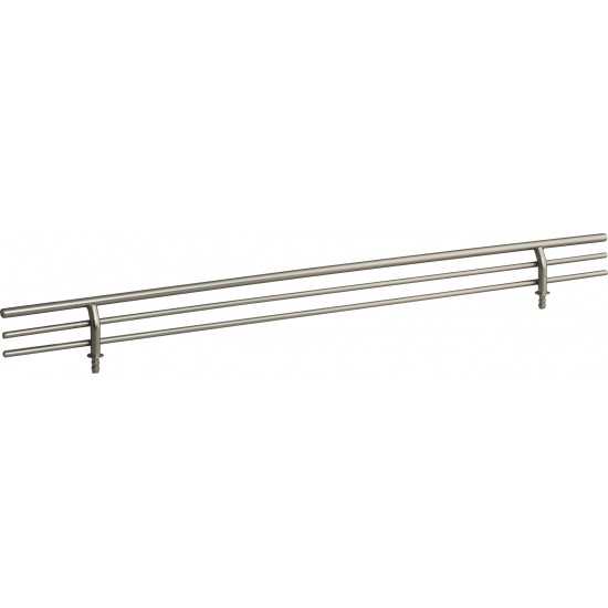 Satin Nickel 17" Shoe Fence for Shelving