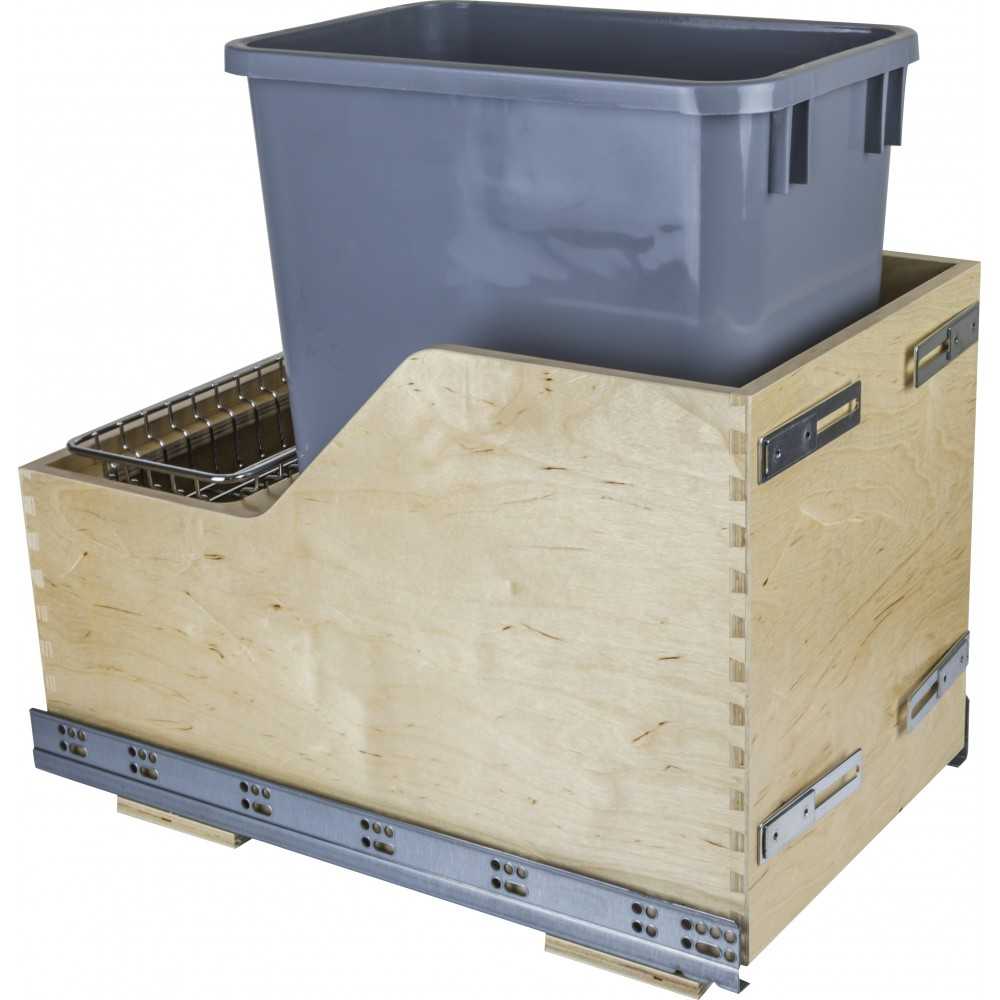 Preassembled 35 Quart Single Pullout Waste Container System Preassembled 35 Quart Single Pullout Waste Container System