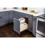 Preassembled 35 Quart Single Pullout Waste Container System