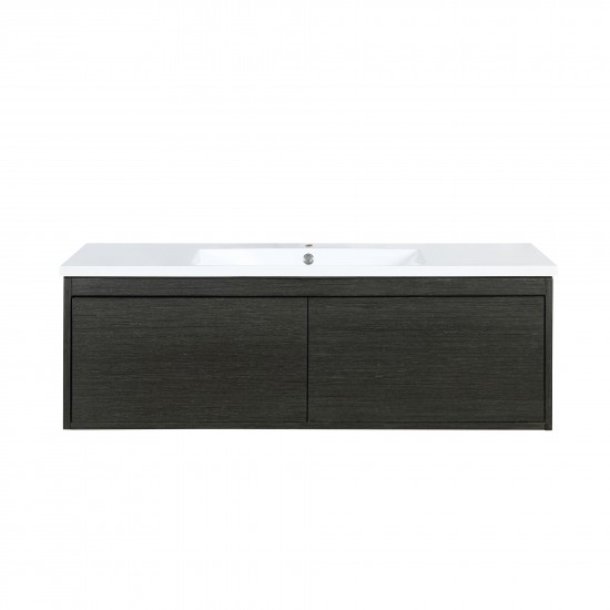 Sant 48" Iron Charcoal Bathroom Vanity and Acrylic Composite Top with Integrated Sink