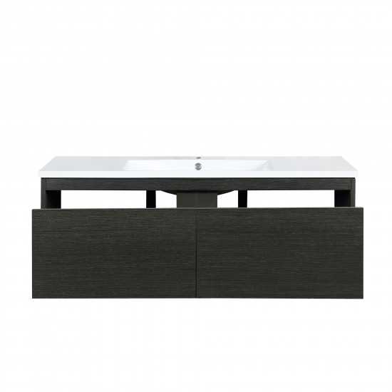 Sant 48" Iron Charcoal Bathroom Vanity and Acrylic Composite Top with Integrated Sink