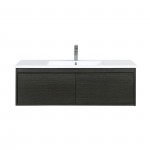 Sant 48" Iron Charcoal Bathroom Vanity, Acrylic Composite Top with Integrated Sink, and Monte Chrome Faucet Set