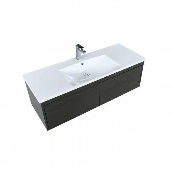 Sant 48" Iron Charcoal Bathroom Vanity, Acrylic Composite Top with Integrated Sink, and Monte Chrome Faucet Set