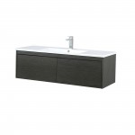 Sant 48" Iron Charcoal Bathroom Vanity, Acrylic Composite Top with Integrated Sink, and Monte Chrome Faucet Set