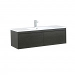 Sant 48" Iron Charcoal Bathroom Vanity, Acrylic Composite Top with Integrated Sink, and Balzani Gun Metal Faucet Set