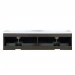 Sant 60" Iron Charcoal Double Bathroom Vanity and Acrylic Composite Top with Integrated Sinks