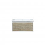 Scopi 30" Rustic Acacia Bathroom Vanity and Acrylic Composite Top with Integrated Sink