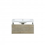 Scopi 30" Rustic Acacia Bathroom Vanity and Acrylic Composite Top with Integrated Sink