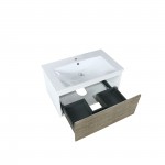 Scopi 30" Rustic Acacia Bathroom Vanity and Acrylic Composite Top with Integrated Sink