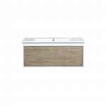 Scopi 36" Rustic Acacia Bathroom Vanity and Acrylic Composite Top with Integrated Sink