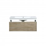 Scopi 36" Rustic Acacia Bathroom Vanity and Acrylic Composite Top with Integrated Sink