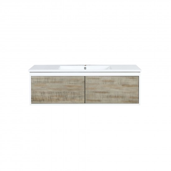 Scopi 48" Rustic Acacia Bathroom Vanity and Acrylic Composite Top with Integrated Sink