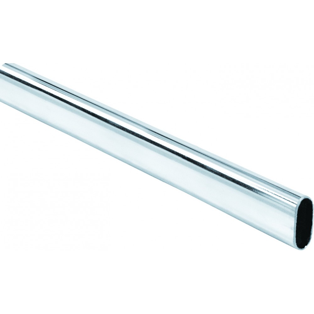 Chrome 1.0 mm x 12' Long Oval Steel Closet Rod