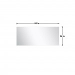 Scopi 60" Rustic Acacia Double Bathroom Vanity, Acrylic Composite Top with Integrated Sinks, and 55" Frameless Mirror