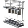 STORAGE WITH STYLE ® 8" "No Wiggle" Utensil Bin Base Cabinet Pullout Built on Premium Soft-close Slides. Polished Chrome Finish