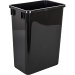 Kit including Top Mount Soft-close Double Trash Can Unit - for 21" Opening with Black 35 QT Trashcans