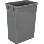 Kit including Top Mount Soft-close Double Trash Can Unit - for 21" Opening with Grey 35 QT Trashcans