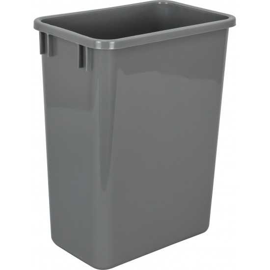 Kit including Top Mount Soft-close Double Trash Can Unit - for 21" Opening with Grey 35 QT Trashcans