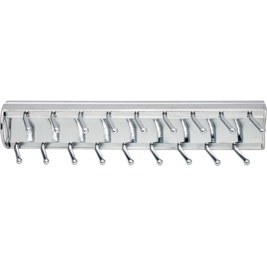 Polished Chrome 14" Tie Rack