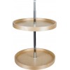 18" Round Banded Lazy Susan Set with Twist and Lock Adjustable Pole