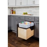 Preassembled 35 Quart Double Pullout Waste Container System