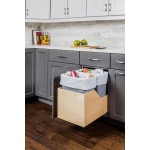 Preassembled 35 Quart Double Pullout Waste Container System