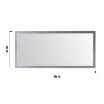 Jacques 72" Dark Grey Double Vanity, no Top and 70" Mirror