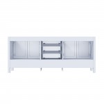 Jacques 80" White Double Vanity, no Top and 30" Mirrors