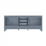 Jacques 80" Dark Grey Double Vanity, no Top and 30" Mirrors