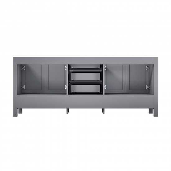 Jacques 80" Distressed Grey Double Vanity, no Top and 30" Mirrors