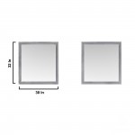 Jacques 80" Distressed Grey Double Vanity, no Top and 30" Mirrors