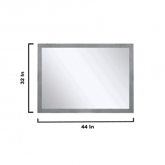 Marsyas 48" Ash Grey Single Vanity, White Quartz Top, White Square Sink and 44" Mirror w/ Faucet