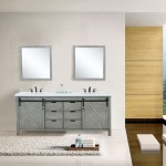 Marsyas 84" Ash Grey Double Vanity, White Quartz Top, White Square Sinks and 34" Mirrors w/ Faucets