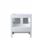 Volez 30" White Single Vanity, Integrated Top, White Integrated Square Sink and 28" Mirror w/ Faucet