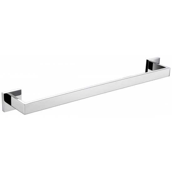 Bagno Lucido Stainless Steel 24" Towel Bar - Chrome