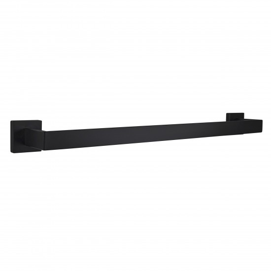 Bagno Lucido Stainless Steel 24" Towel Bar - Matte Black