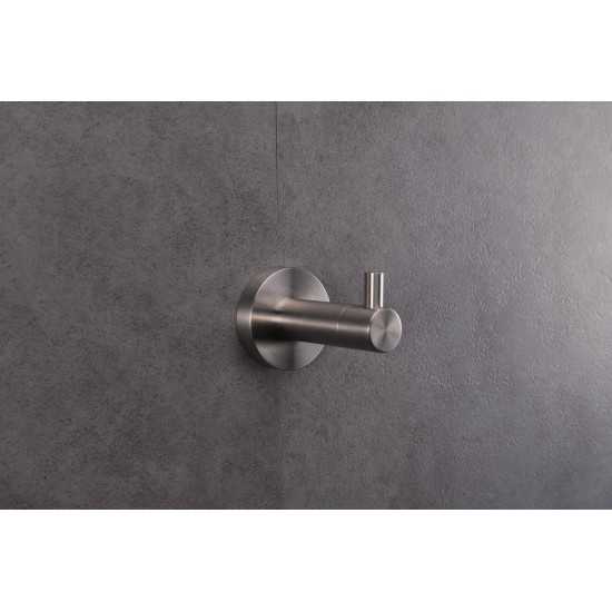 Bagno Nera Stainless Steel Robe Hook - Satin Nickel