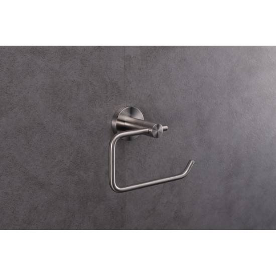 Bagno Nera Stainless Steel Toilet Paper Holder - Satin Nickel