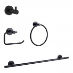 Bagno Nera 4-Piece Bathroom Accessory Set - Matte Black