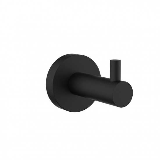 Bagno Nera Stainless Steel Robe Hook - Matte Black