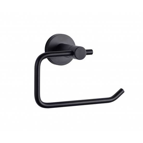 Bagno Nera Stainless Steel Toilet Paper Holder - Matte Black