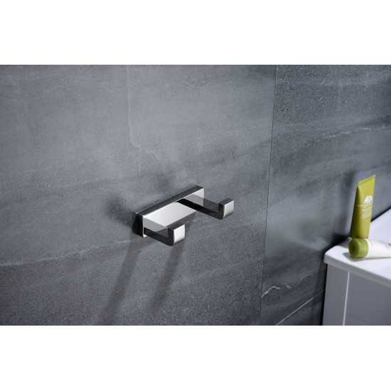 Bagno Bianca Stainless Steel Double Robe Hook - Chrome