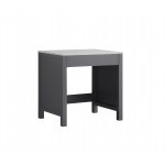 Jacques 30" Dark Grey Make-Up Table, White Carrara Marble Top