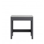 Jacques 30" Dark Grey Make-Up Table, White Carrara Marble Top