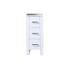 Volez 12" White Side Cabinet, Phoenix Stone Top