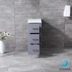 Volez 12" Dark Grey Side Cabinet, Phoenix Stone Top