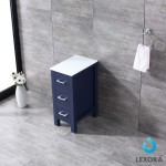 Volez 12" Navy Blue Side Cabinet, Phoenix Stone Top