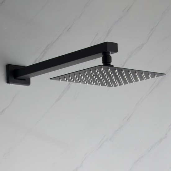 Cero Set, 8" Square Rain Shower and Handheld, Matte Black