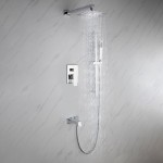 Cero Set, 8" Square Rain Shower and Handheld, Chrome