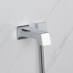 Cero Set, 8" Square Rain Shower and Handheld, Chrome